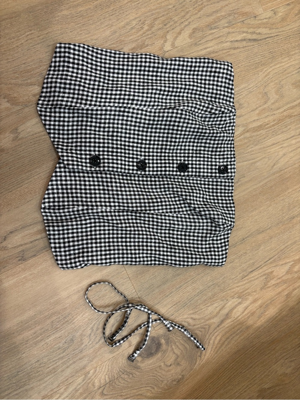 Abercrombie Black & White Gingham Tank Top - Picture 6 of 7